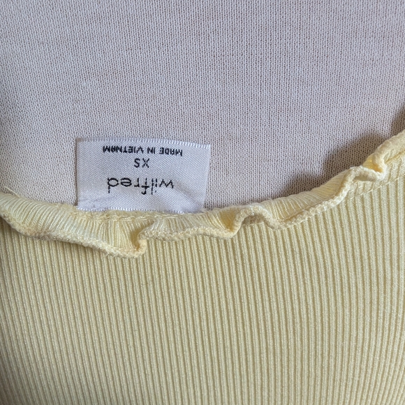 Wilfred Light Yellow Ruffled Tank Top - Picture 5 of 5